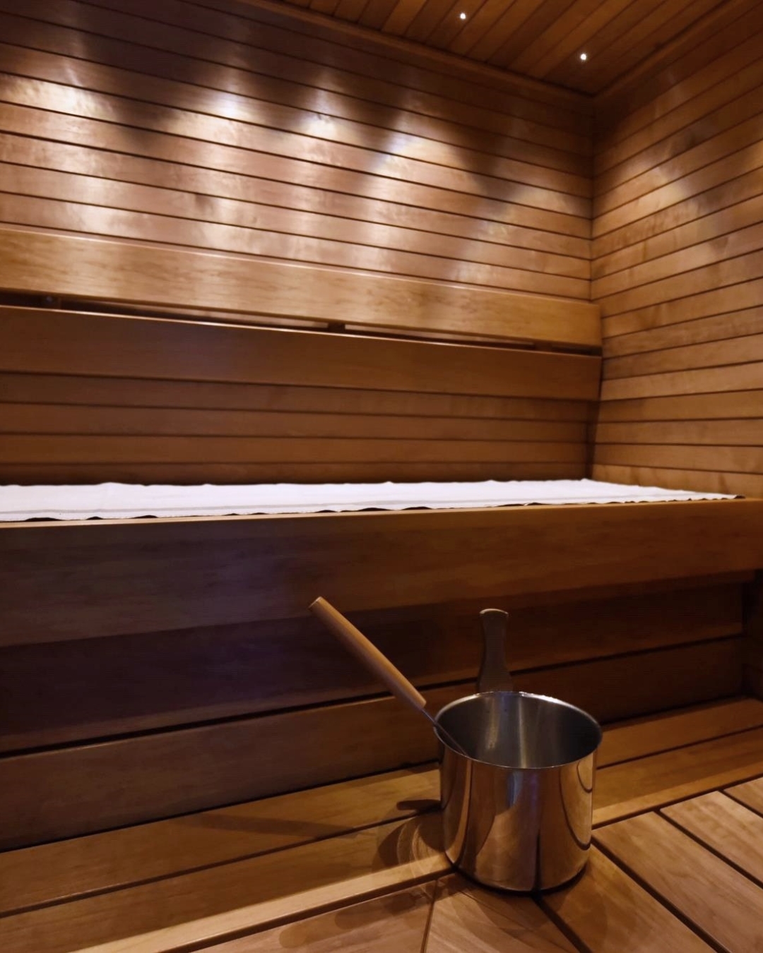 Private sauna in a Levi Alpine Chalets holiday apartment in Levi, Finnish Lapland.